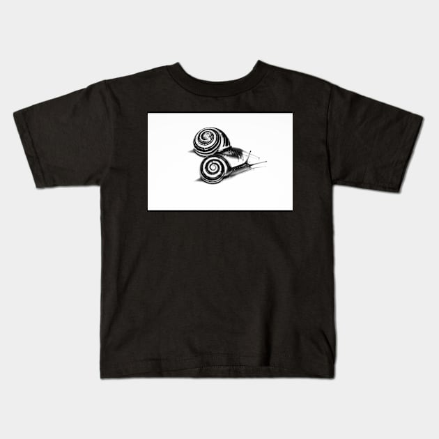 Snail Duo Kids T-Shirt by LaurieMinor